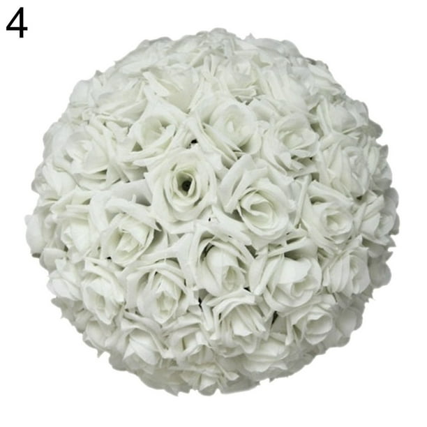 8 Inch Wedding Artificial Rose Silk Flower Ball Hanging Decor Centerpiece
